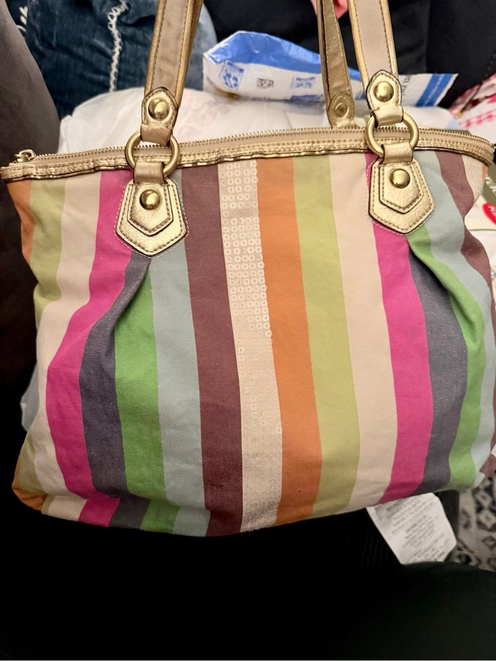 Coach poppy legacy tote bag - Picture 2 of 6